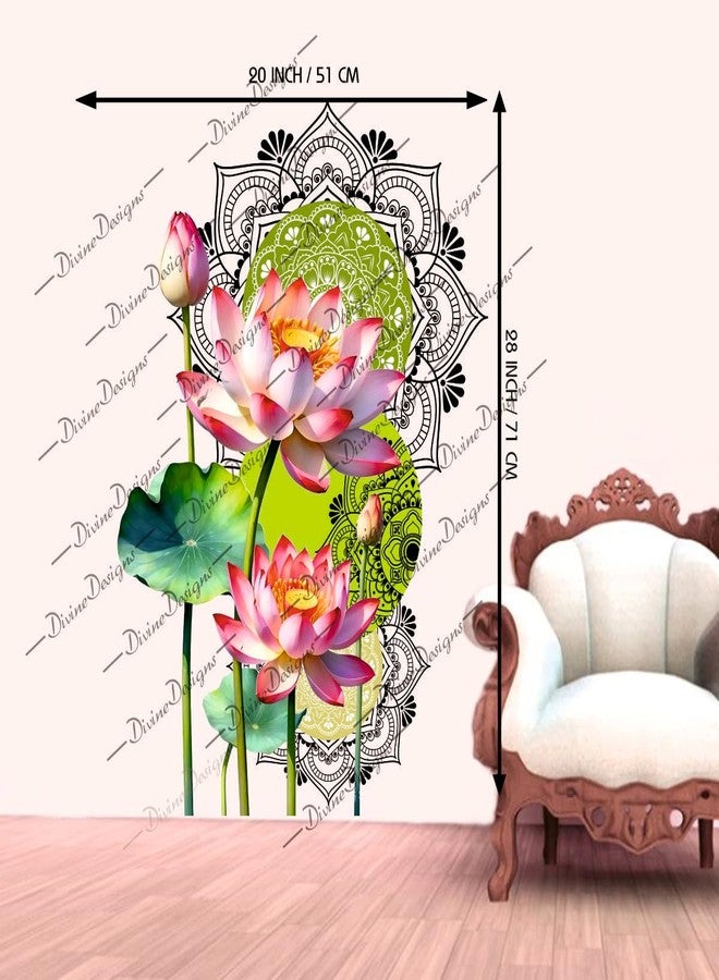 DivineDesigns ملصق فني بتصميم زهور الزنبق والماندالا الجميلة من DivineDesigns - Image 3